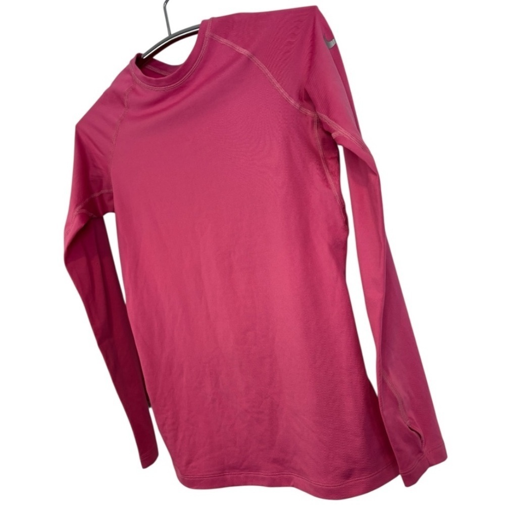 Nike Pro Combat Dri-Fit Compression Pink Long Sleeve Shirt Size Medium - Picture 5 of 10